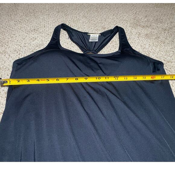 Michael Kors - Black Padded Bathing Suit Dress - Gold Logo - Picture 8 of 10